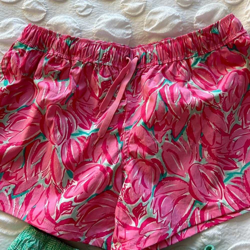 Lauren James Pink and Green Floral Shorts